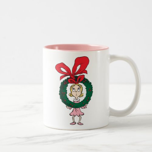 Dr Seuss  Cindy_Lou Who _ Wreath Two_Tone Coffee Mug