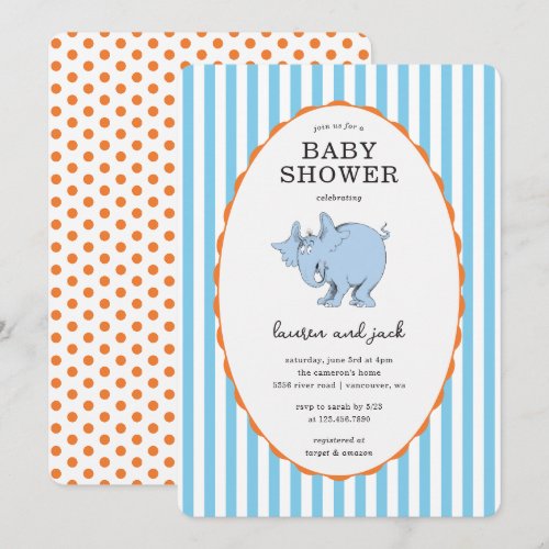 Dr. Seuss Classic Horton Hears a Who Baby Shower Invitation