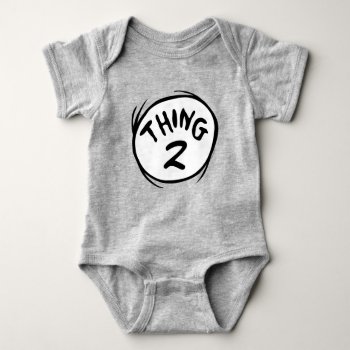 Dr. Seuss | Custom Thing 1 Thing 2 Baby Bodysuit by DrSeussShop at Zazzle