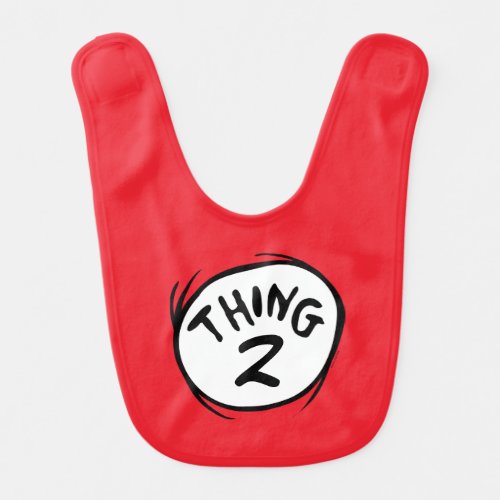 Dr Seuss  Custom Thing One Thing Two Baby Bib