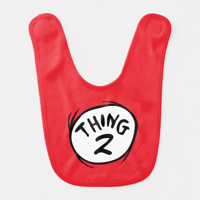 Dr. Seuss | Custom Thing One Thing Two Baby Bib (Front)