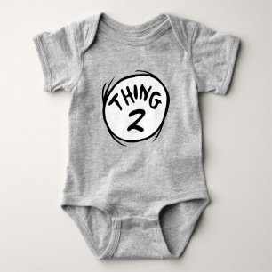 Dr. Seuss Custom Thing One Thing Two Baby Bodysuit