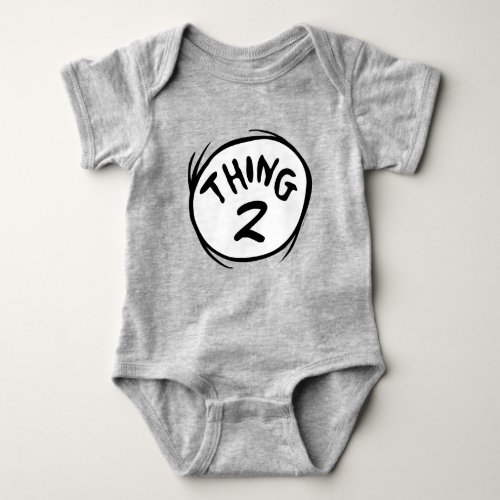 Dr Seuss  Custom Thing One Thing Two Baby Bodysuit