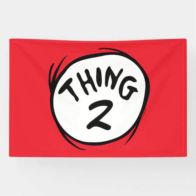 Dr. Seuss | Custom Thing One Thing Two Banner (Horizontal)