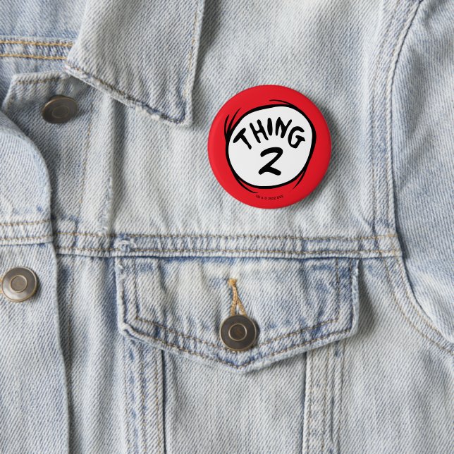 Dr. Seuss | Custom Thing One Thing Two Button (In Situ)
