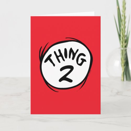 Dr Seuss  Custom Thing One Thing Two Card