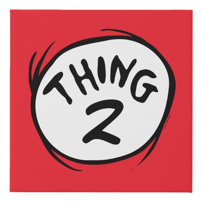 Dr. Seuss | Custom Thing One Thing Two Faux Canvas Print (Front)