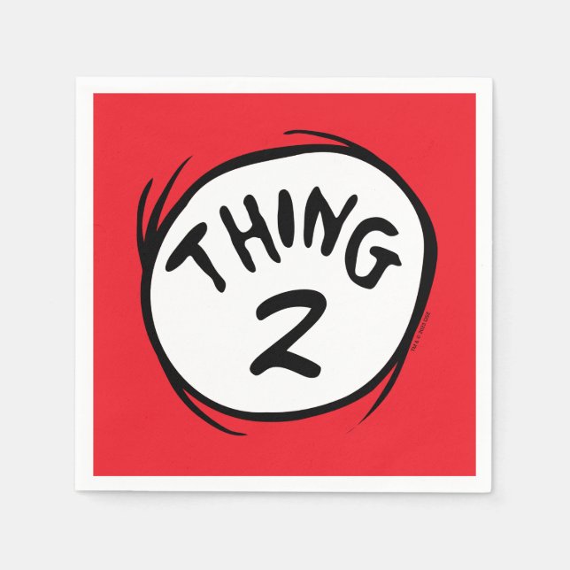 Dr. Seuss | Custom Thing One Thing Two Napkins (Front)