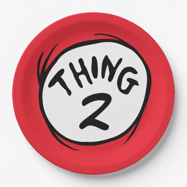 Dr. Seuss | Custom Thing One Thing Two Paper Plates (Front)