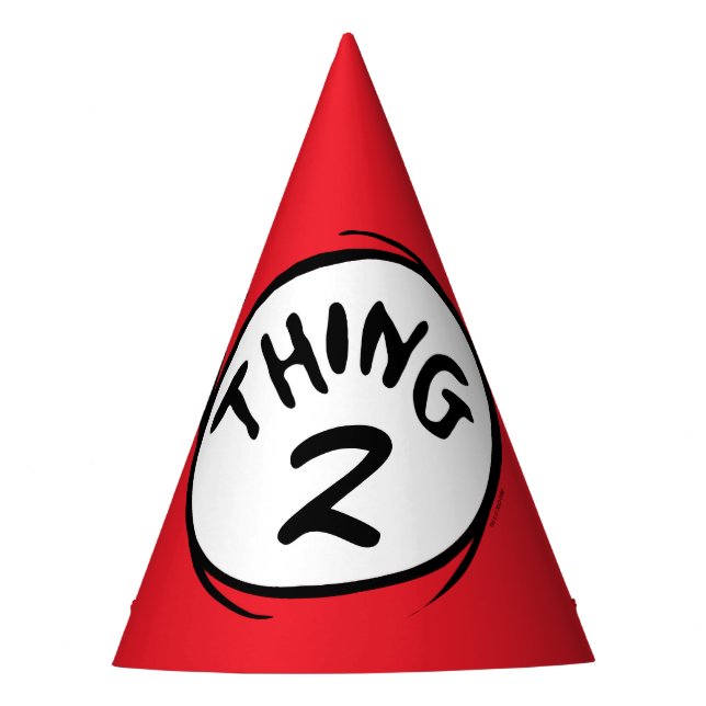 Dr. Seuss | Custom Thing One Thing Two Party Hat (Front)