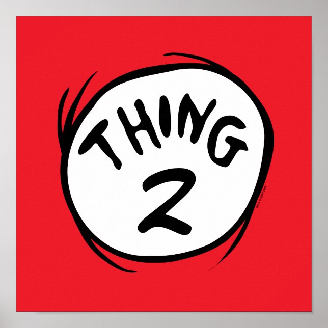 Dr. Seuss | Custom Thing One Thing Two Poster (Front)