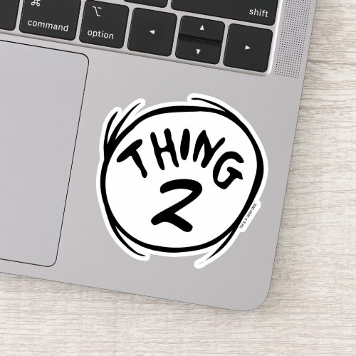 Dr Seuss  Custom Thing One Thing Two Sticker