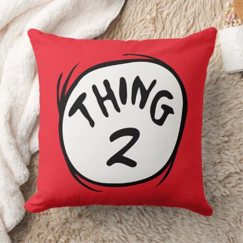 Dr Seuss  Custom Thing One Thing Two Throw Pillow