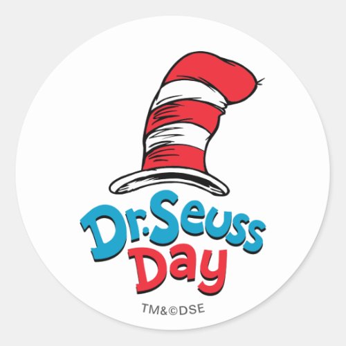 Dr Seuss Day Classic Round Sticker