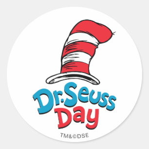 Dr. Seuss Day Classic Round Sticker