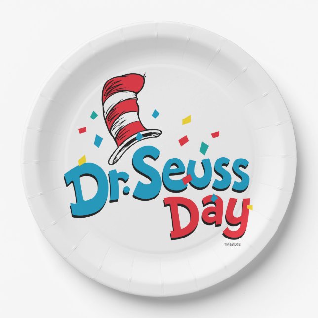 Dr. Seuss Day | Confetti Paper Plates (Front)