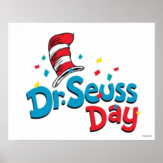 Dr. Seuss Day | Confetti Poster | Zazzle.com