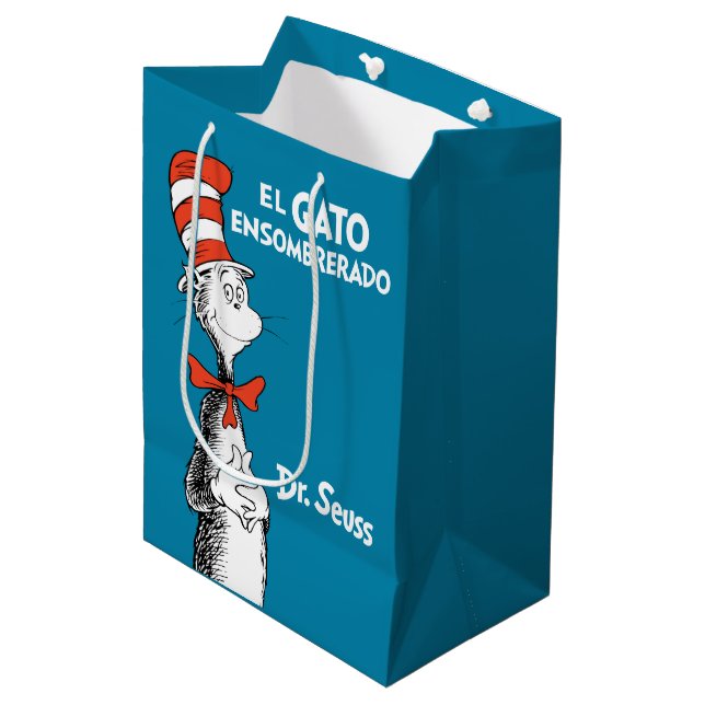 Dr. Seuss El Gato Ensombrerado Spanish Medium Gift Bag (Front Angled)