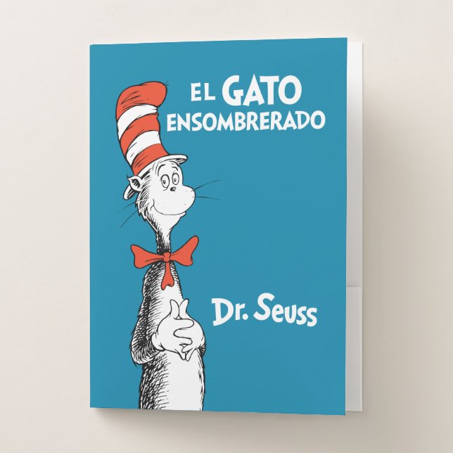 Dr. Seuss El Gato Ensombrerado Spanish Pocket Folder (Front)