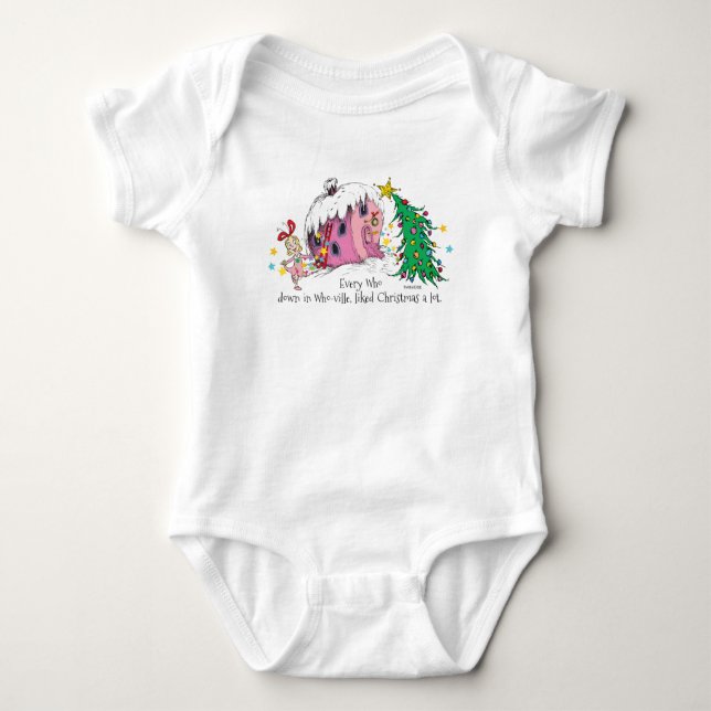 Dr. Seuss | Every Who in Who-ville, liked Christma Baby Bodysuit (Front)