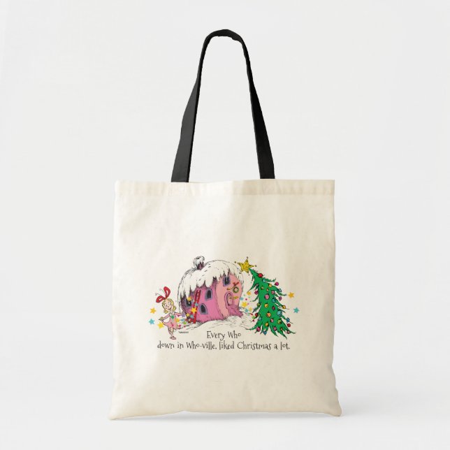 Dr. Seuss | Every Who in Who-ville, liked Christma Tote Bag (Front)