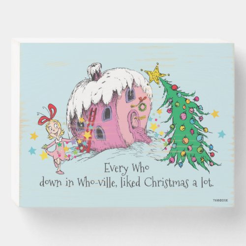 Dr Seuss  Every Who in Who_ville Wooden Box Sign