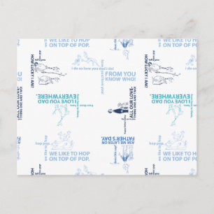 Dr. Seuss Father's Day Quote Pattern Postcard