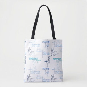 Dr. Seuss Father's Day Quote Pattern Tote Bag