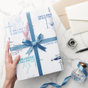 Dr. Seuss Father's Day Quote Pattern Wrapping Paper