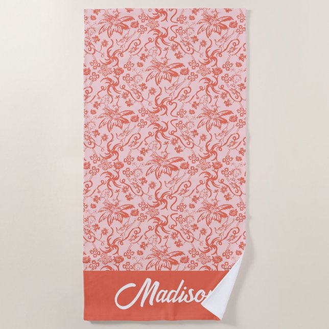 Dr. Seuss | Floral Mother's Day Pattern Beach Towel (Front)