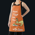 Dr. Seuss | Green Eggs and Ham Apron<br><div class="desc">Don't knock it until you try it, you might just like it! GREEN EGGS AND HAM is a classic Dr. Seuss story where Sam-I-Am tries to get his friend to try some green eggs and ham, and he does indeed end up loving them. Check out Sam-I-Am holding up a sign...</div>