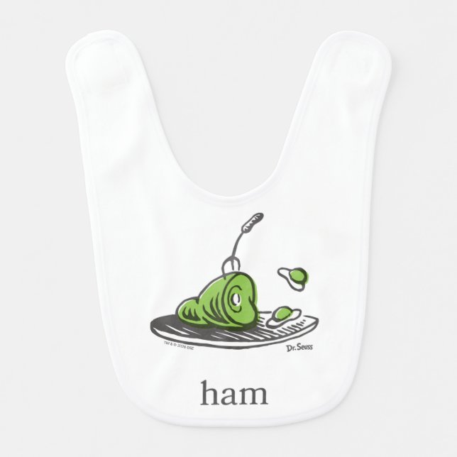 Dr. Seuss | Green Eggs and Ham Baby Bib (Front)
