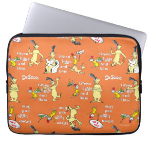 Dr. Seuss Green Eggs and Ham Character Pattern Laptop Sleeve