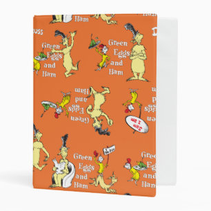Dr. Seuss Green Eggs and Ham Character Pattern Mini Binder