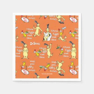 Dr. Seuss Green Eggs and Ham Character Pattern Napkins