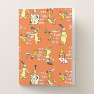 Dr. Seuss Green Eggs and Ham Character Pattern Pocket Folder