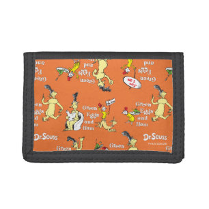 Dr. Seuss Green Eggs and Ham Character Pattern Tri-fold Wallet
