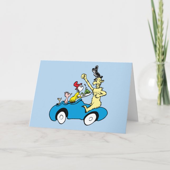 Dr. Seuss Green Eggs and Ham Characters in Car Card (Front)