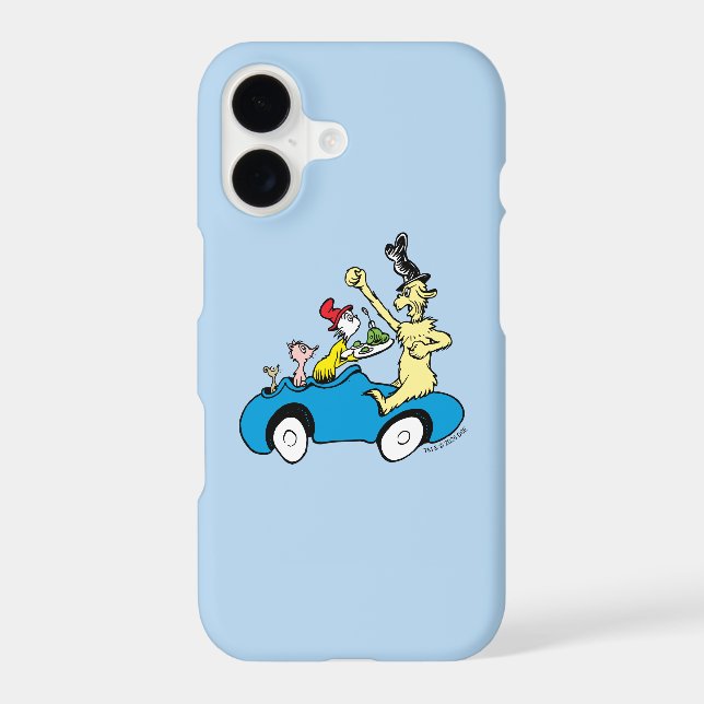 Dr. Seuss Green Eggs and Ham Characters in Car Case-Mate iPhone Case (Back)