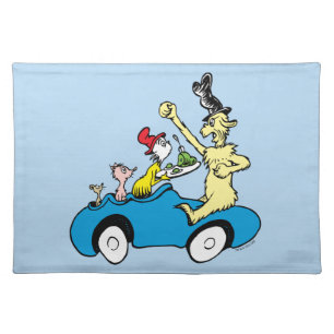 Dr. Seuss Green Eggs and Ham Characters in Car Cloth Placemat