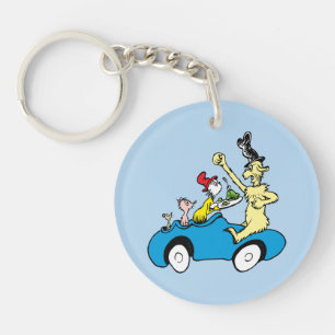 Dr. Seuss Green Eggs and Ham Characters in Car Keychain