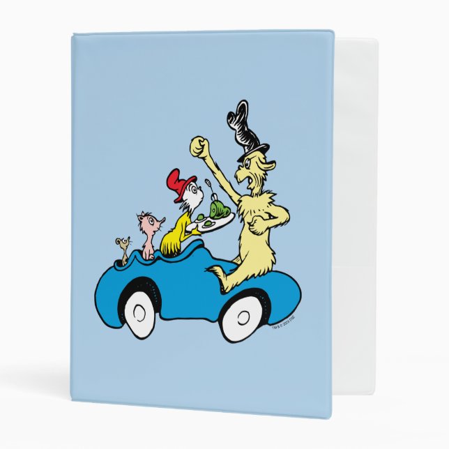 Dr. Seuss Green Eggs and Ham Characters in Car Mini Binder (Front/Inside)