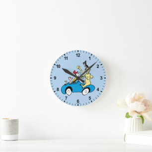 Dr. Seuss Green Eggs and Ham Characters in Car Round Clock
