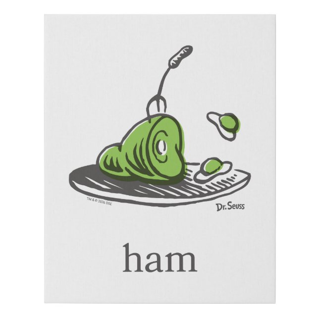 Dr. Seuss | Green Eggs and Ham Faux Canvas Print (Front)