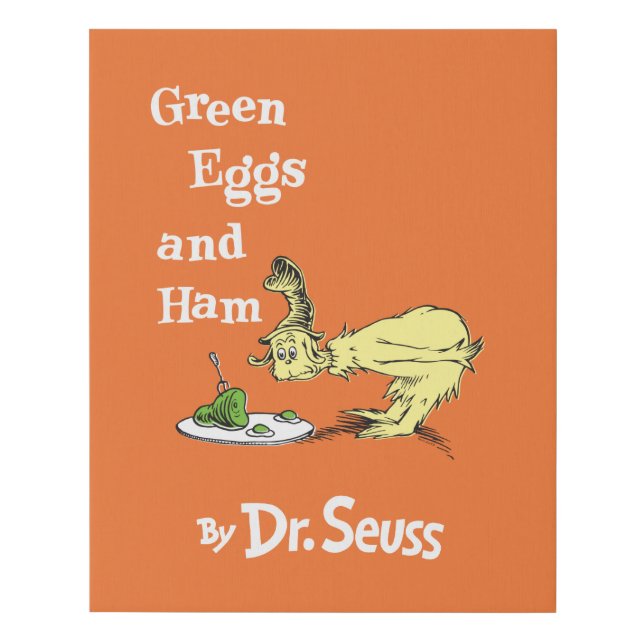 Dr. Seuss | Green Eggs and Ham Faux Canvas Print (Front)