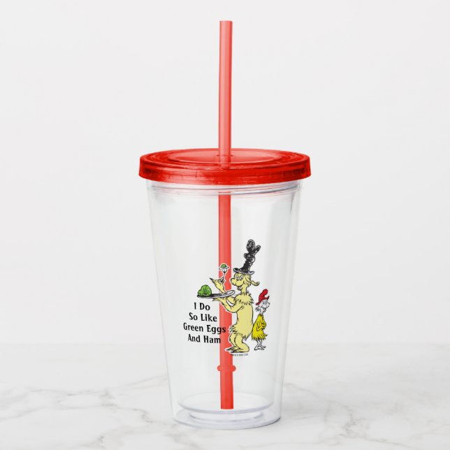 Dr. Seuss | Green Eggs and Ham | Friend & Sam-I-Am Acrylic Tumbler (Front)