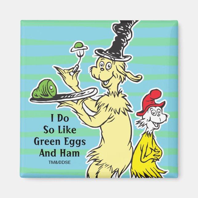 Dr. Seuss | Green Eggs and Ham | Friend & Sam-I-Am Magnet (Front)