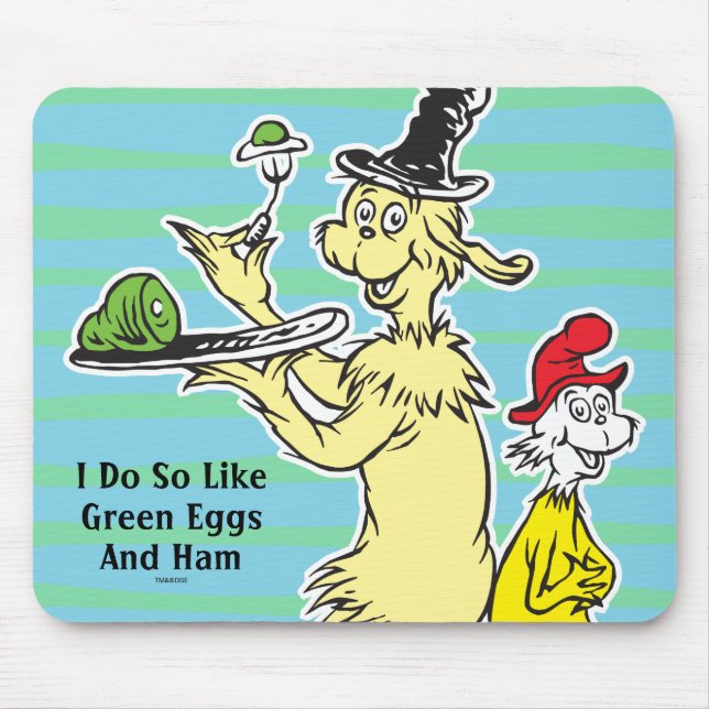 Dr. Seuss | Green Eggs and Ham | Friend & Sam-I-Am Mouse Pad (Front)