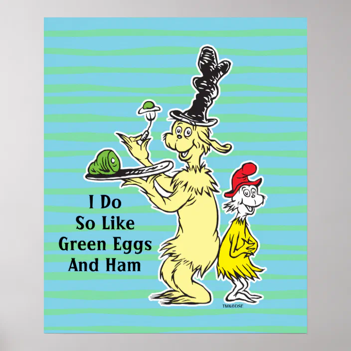 Dr. Seuss | Green Eggs And Ham | Friend & Sam-I-Am Poster | Zazzle.com