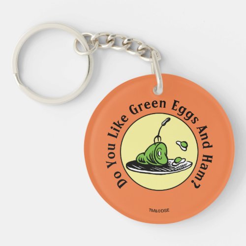 Dr Seuss  Green Eggs and Ham Icon Keychain